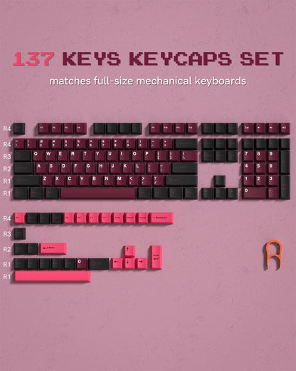 168 Keys Double Shot PBT Keycap Custom WOB Keycap Cherry Profile Keyboard Keycaps for Cherry Gateron MX Switches Gaming Keyboard