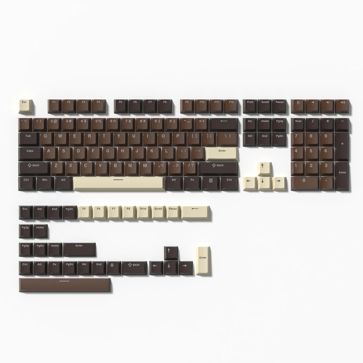 168 Keys Double Shot PBT Keycap Custom WOB Keycap Cherry Profile Keyboard Keycaps for Cherry Gateron MX Switches Gaming Keyboard